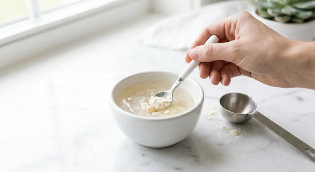 Pre-dissolving protein powder in cold water for bariatric gelatin recipe — essential step to prevent clumping
