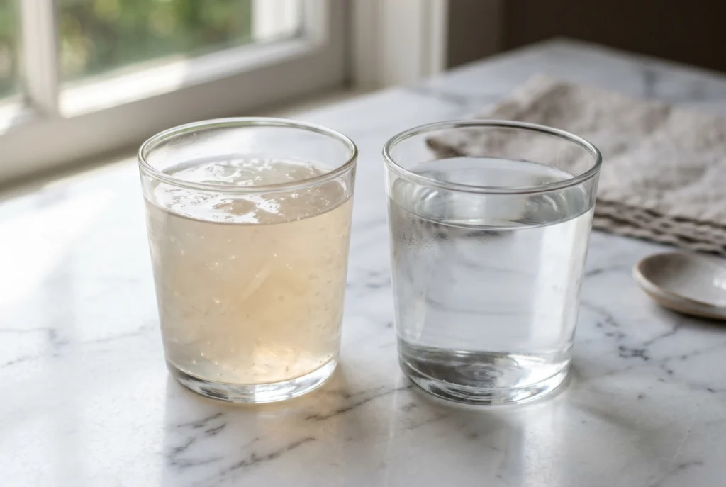 gelatin drink forming gel vs clear collagen peptide drink no gel